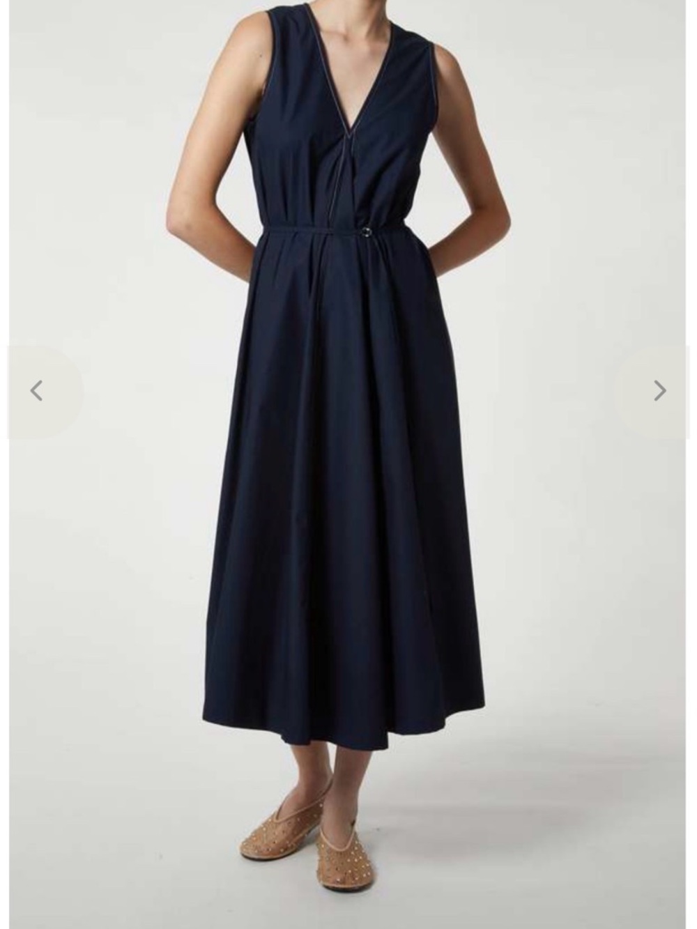 🆕 Saint Art Dakota V Neck Poplin Dress in navy